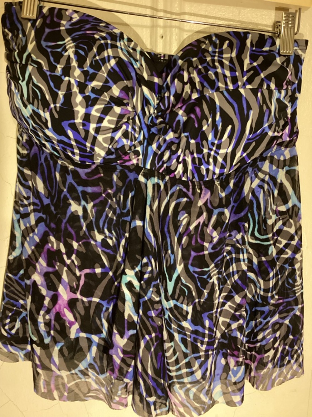Aqua Green Xl Crop Top Straps Included Sheer Flowy ~17”long - Picture 10 of 10